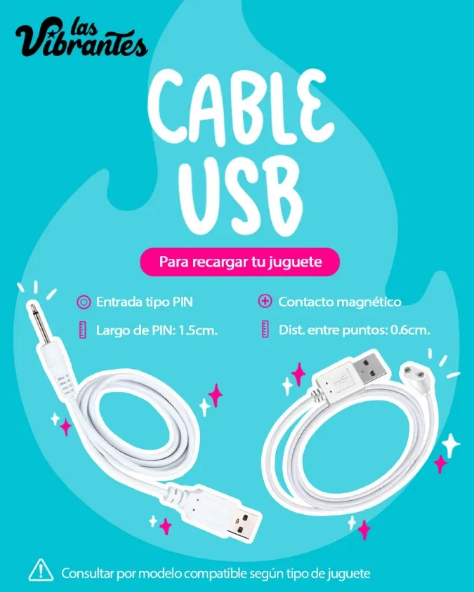 Cables USB repuesto vibrador1