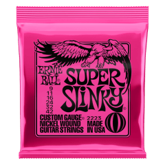Cuerdas guitarra eléctrica Ernie Ball Super Slinky 9-42