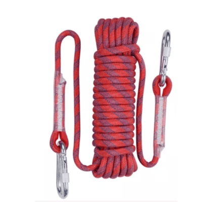 CUERDA COLOR ROJO 25 MTS CON MOSQUETON1