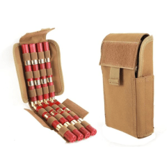 POUCH PORTA CARTUCHOS DE ESCOPETA OCRE