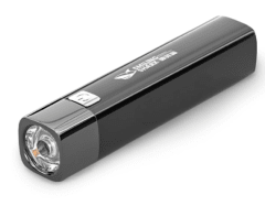 LINTERNA SMILING SHARK CON POWER BANK NEGRA