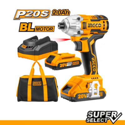 ATORNILLADOR BRUSHLESS DE IMPACTO INALAMBRICO 20V 1/4´´ INGCO (CIRLI2002)