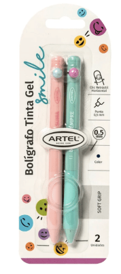 Bolígrafo Gel Artel Smile 0,5 mm – 2 Unidades1