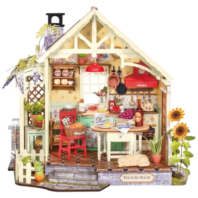 Casa en Miniatura Rolife Sunlit Farmhouse Kitchen DH101 – Con Luz LED1