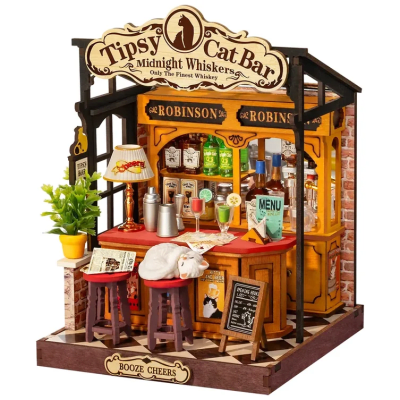 Miniatura Rolife Tipsy Cat Bar DS054 – Kit DIY 136 Piezas1
