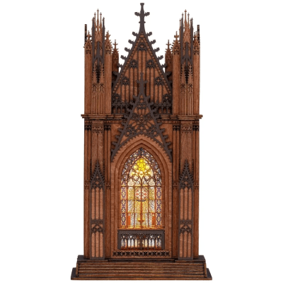 Catedral de Madera Rolife Twin-Tower Cathedral TGA01 – Con Luz1