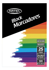 Block para Marcadores Artel A4 – 25 Hojas 120 g/m²