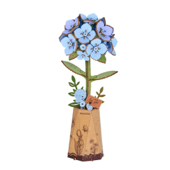 Flor de Madera Rolife Blue Hydrangea TW141 – Puzzle 3D