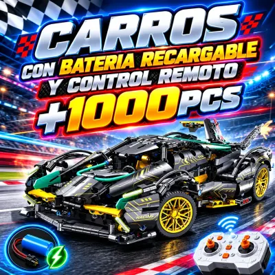 CARROS ARMABLES, BATERIA RECARGABLE Y CONTROL REMOTO