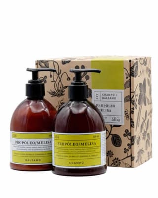 Apicola del Alba Pack Shampoo + Balsamo Propóleo Melisa1