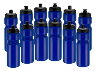 12 unid Botella Caramagiola plastica 700ml - Azul