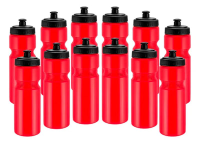 12 unid Botella Caramagiola plastica 700ml - Rojo