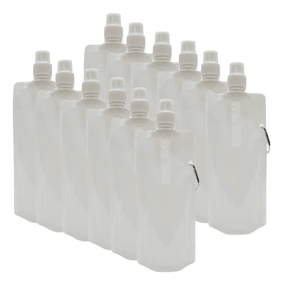 Pack 12 Unid Botella Flexible Blanco