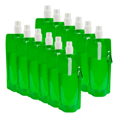 Pack 12 Unid Botella Flexible Verde