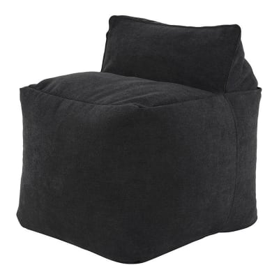 Sofá Pouf Modelo Just Me Color Negro Sin Relleno y Lavable
