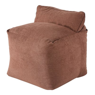 Sofá Pouf Modelo Just Me Color Café Sin Relleno y Lavable