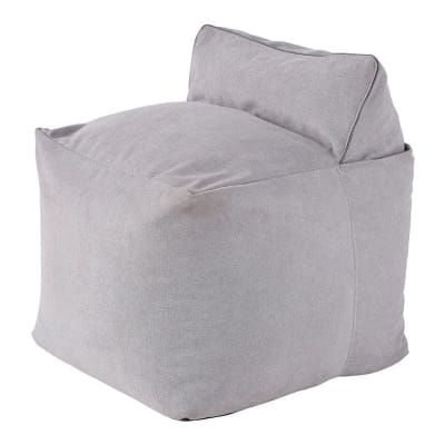 Sofá Pouf Modelo Just Me Color Gris Oscuro Sin Relleno y Lavable