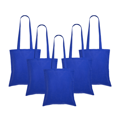 Bolsa 100% Algodón 39x42 - Azul
