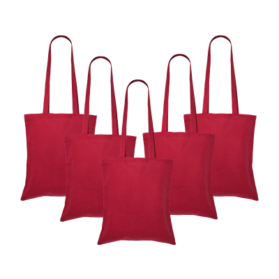 Pack 5u Bolsa 100% Algodón 39x42 - Rojo