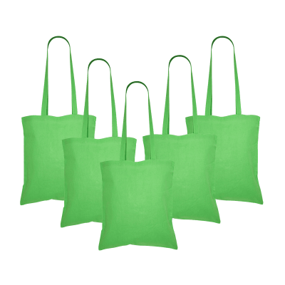 Pack 5u Bolsa 100% Algodón 39x42 - Verde