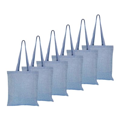 Pack 6 Bolsas Denim Azul