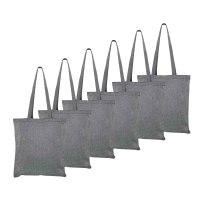 Pack 6 Bolsas Denim Negro