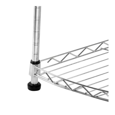 Estantería Metálica Cromada Esquinera de 3 Niveles