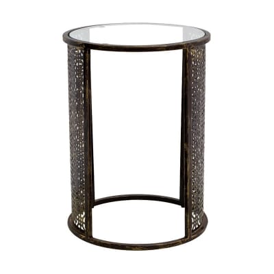 Mesa Circular con Cubierta de Vidrio