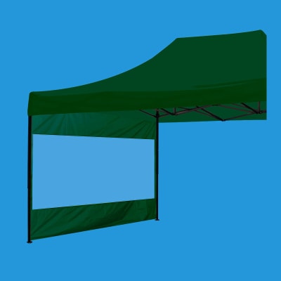 Cobertor Lateral Con Ventana para Toldo 3 Metros Color Verde