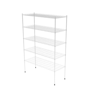 Estantería Metálica Cromada Ancha de 5 Niveles