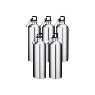 Pack x5 Botella Aluminio 800ml - Plata