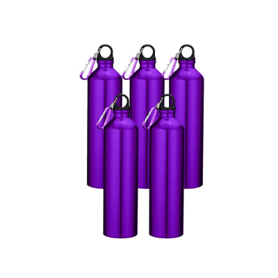Pack x5 Botella Aluminio 800ml - Morado