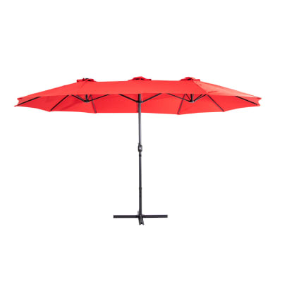 Quitasol Ovalado Doble Modelo Twins Color Rojo