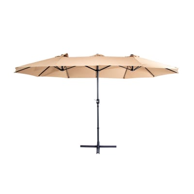 Quitasol Ovalado Doble Modelo Twins Color Beige