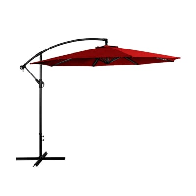 Quitasol Lateral Colgante 3 Metros Color Rojo