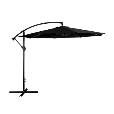 Quitasol Lateral Colgante 3 Metros Color Negro