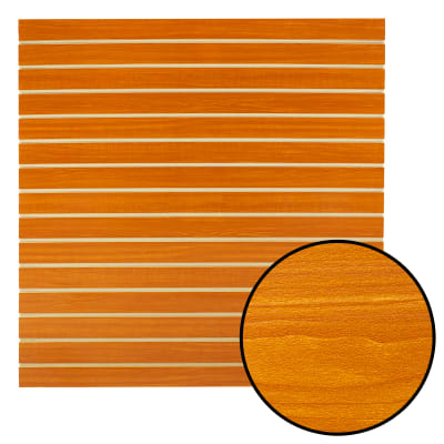 Panel Ranurado De MDF Color Café Oscuro Madera
