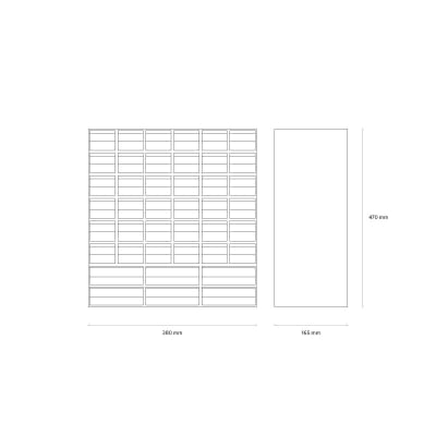Gabinete Organizador Plástico 42 Compartimentos