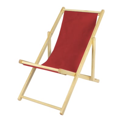 Silla de Lona Plegable Para Playa Color Rojo