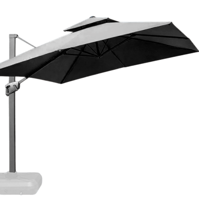 Quitasol LED Modelo Windproof 3 Metros Gris Con Base