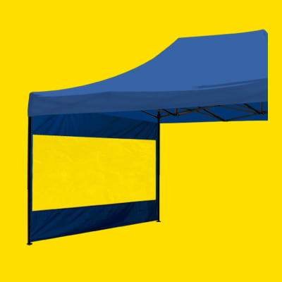 Cobertor Lateral Con Ventana para Toldo 3 Metros Color Azul