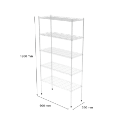 Estantería Metálica Cromada de 5 Niveles