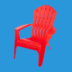 Silla Plástica Modelo Adirondack Color Rojo