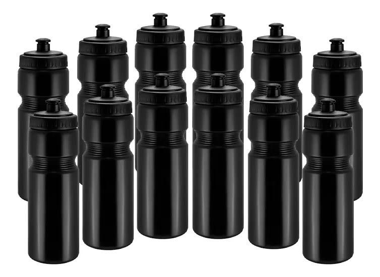 12 unid Botella Caramagiola plastica 700ml - Negro1