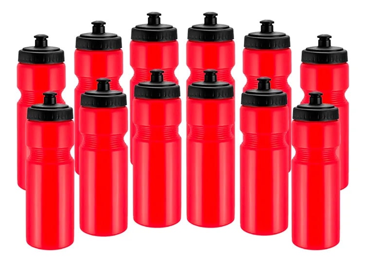 12 unid Botella Caramagiola plastica 700ml - Rojo1