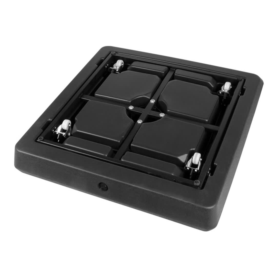 Quitasol Lateral Cuadrado 3x3 Metros Gris Con Base3