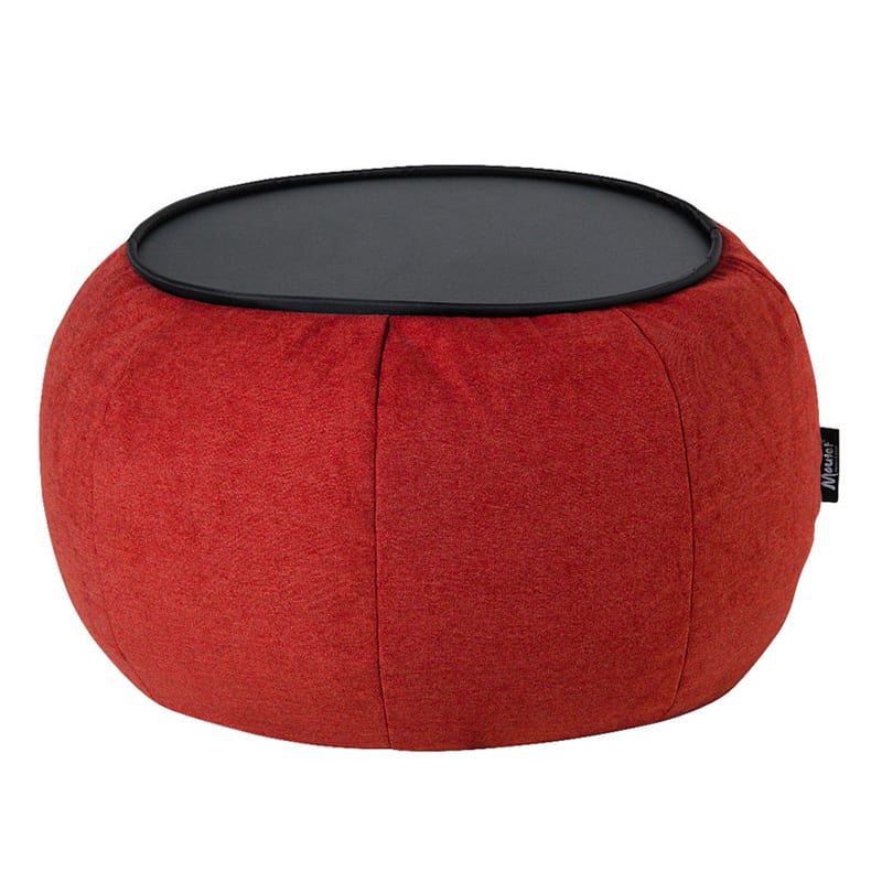 Mesa Pouf Modelo Ottoman London Roja Sin Relleno y Lavable1