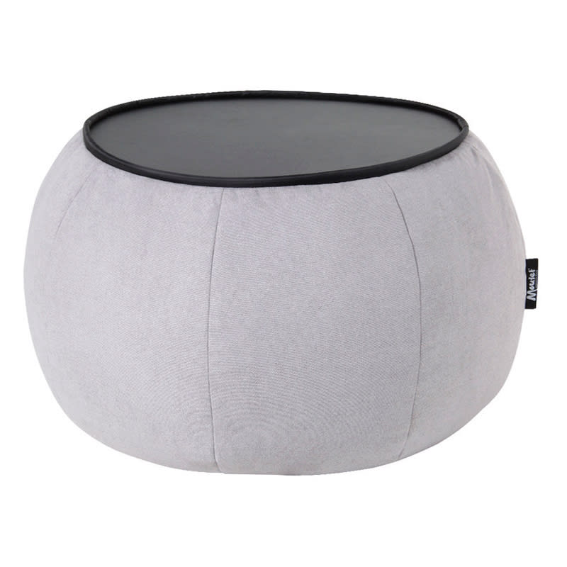 Mesa Pouf Modelo Ottoman London Gris Oscuro Sin Relleno y Lavable1