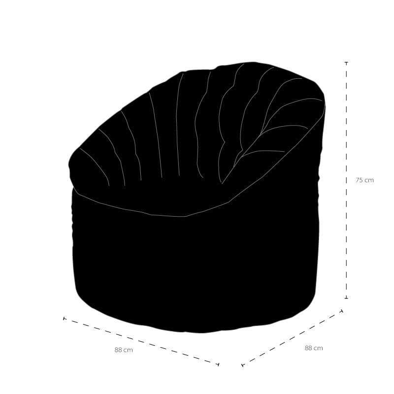 Sofá Pouf Shell V2 Color Rojo Sin Relleno y Lavable2