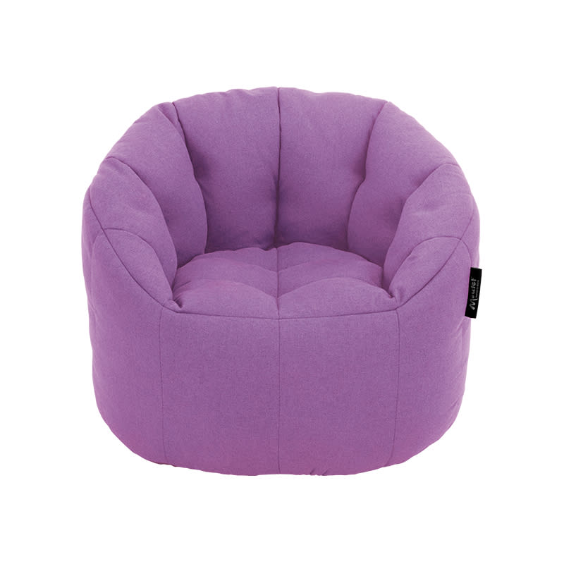 Sofá Pouf Modelo Shell Kids Color Lila Sin Relleno y Lavable1